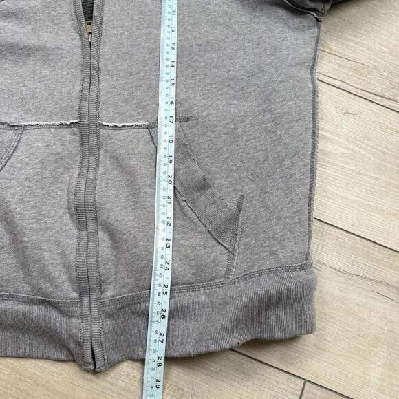 Y2K Aeropostale Sherpa Lined Zip Jacket Gray Sz L Applique Logo A87 Fleece Skate - Picture 9 of 9